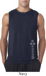 7 Chakras Bottom Print Mens Yoga Shirts