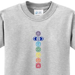 7 Colored Chakras Kids Yoga Shirts
