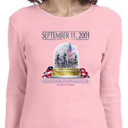 9-11 Never Forget Ladies Long Sleeve Shirt
