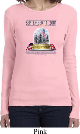 9-11 Never Forget Ladies Long Sleeve Shirt