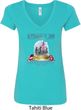9-11 Never Forget Ladies V-Neck Shirt