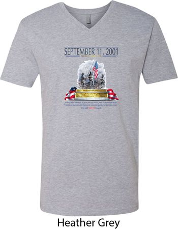 9-11 Never Forget Mens V-Neck Shirt