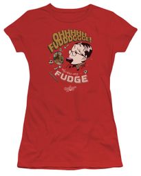 A Christmas Story Juniors Shirt Oh Fudge Red T-Shirt