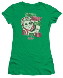 A Christmas Story Juniors Shirt You'll Shoot Your Eye Out Green T-Shirt