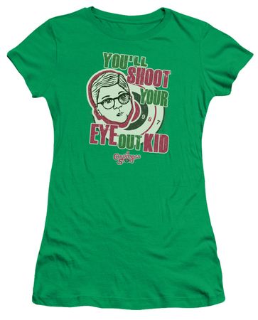 A Christmas Story Juniors Shirt You'll Shoot Your Eye Out Green T-Shirt