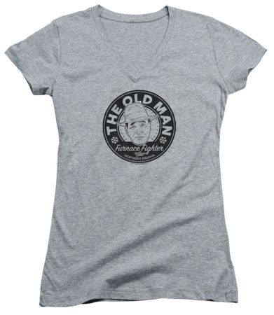 A Christmas Story Juniors V Neck Shirt The Old Man Athletic Heather T-Shirt