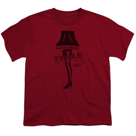 A Christmas Story Kids Shirt Fragile Leg Lamp Cardinal Red T-Shirt
