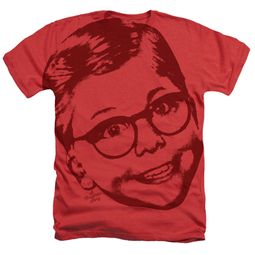 A Christmas Story Shirt Big Head Ralphie Heather Red T-Shirt