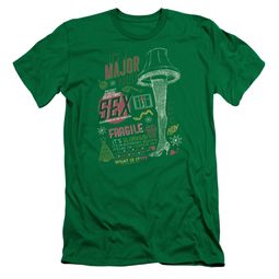 A Christmas Story Slim Fit Shirt Its A Major Prize Kelly Green T-Shirt
