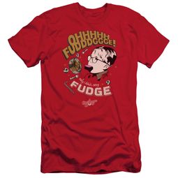 A Christmas Story Slim Fit Shirt Oh Fudge Red T-Shirt