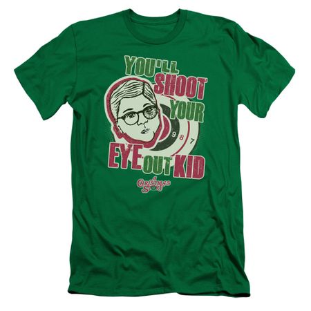 A Christmas Story Slim Fit Shirt You'll Shoot Your Eye Out Green T-Shirt
