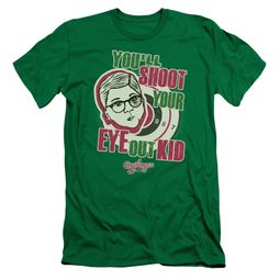 A Christmas Story Slim Fit Shirt You'll Shoot Your Eye Out Green T-Shirt