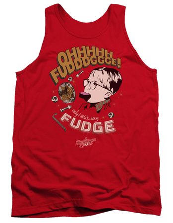 A Christmas Story Tank Top Oh Fudge Red Tanktop