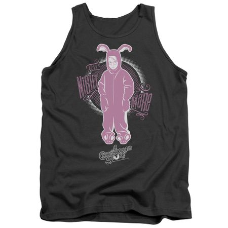 A Christmas Story Tank Top Pink Nightmare Charcoal Tanktop