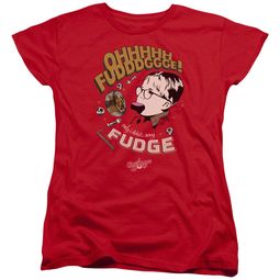A Christmas Story Womens Shirt Oh Fudge Red T-Shirt