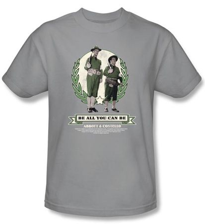 Abbott & Costello Kids Shirt Be All You Can Be Youth Silver T-shirt