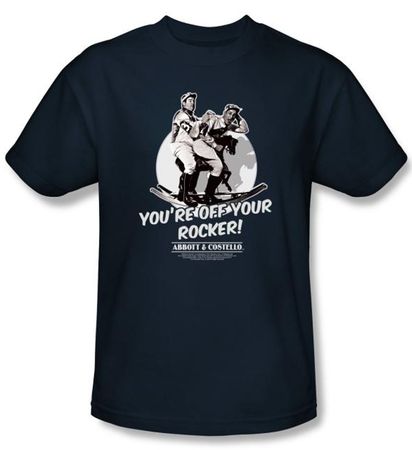 Abbott & Costello Kids Shirt Off Your Rocker Youth Navy Tee T-shirt
