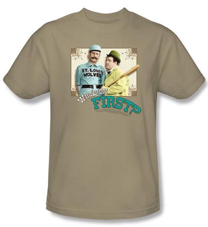 Abbott & Costello Kids Shirt Who's On First Youth Sand Tee T-shirt
