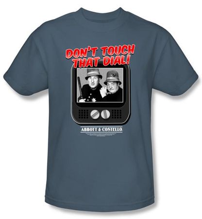 Abbott & Costello Shirt Funny That Dial Adult Slate Tee T-Shirt