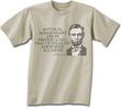 Abe Lincoln T-shirt Remain Silent Adult Beige Tee Shirt