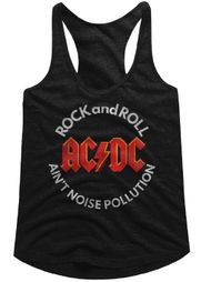 AC/DC Juniors Tank Top Ain't Noise Pollution Black Racerback