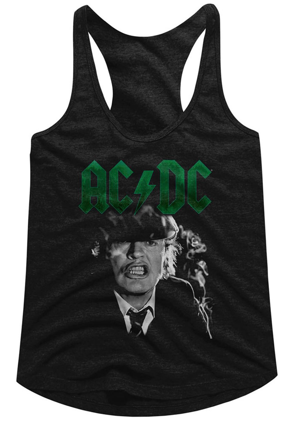 AC/DC Juniors Tank Top Angus Growl Black Racerback - AC/DC Angus Growl ...