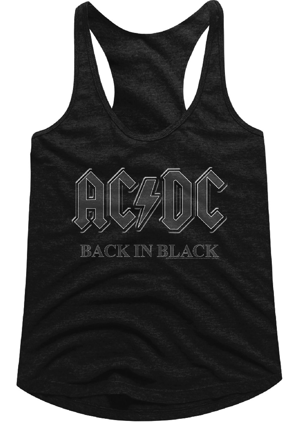 AC/DC Juniors Tank Top Back In Black Black Racerback - AC/DC Back in ...