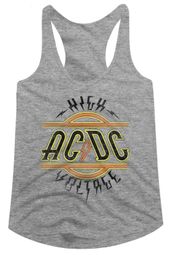 AC/DC Juniors Tank Top High Voltage Athletic Heather Racerback