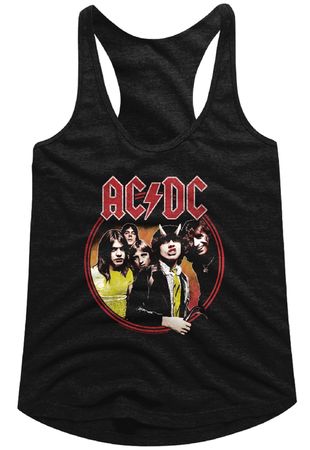 AC/DC Juniors Tank Top Highway To Hell Black Racerback