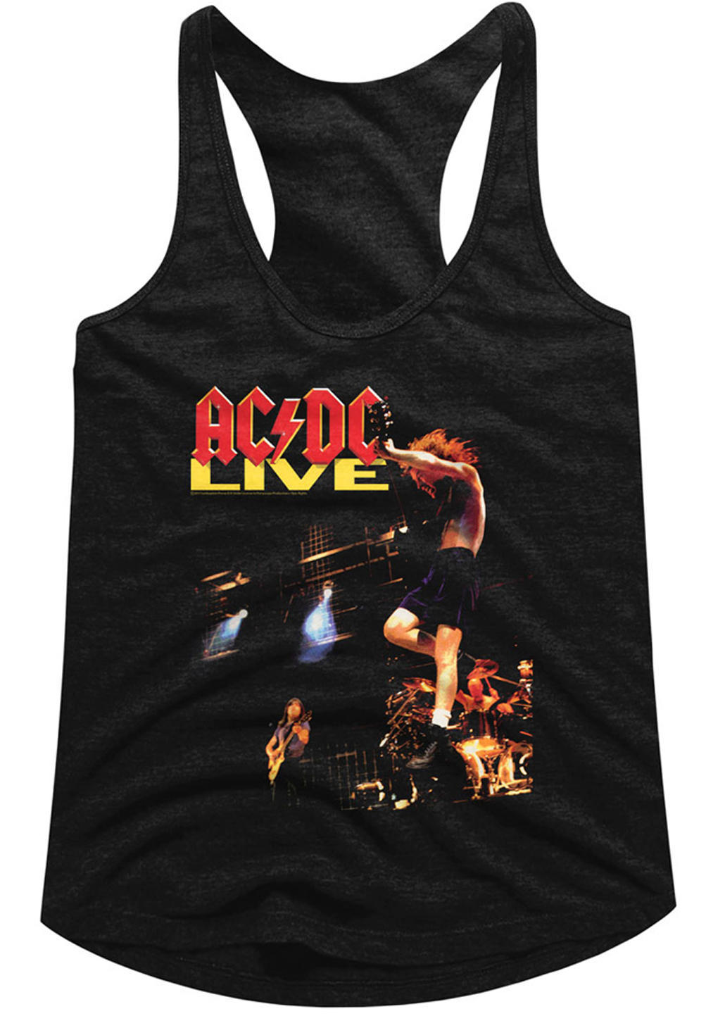 AC/DC Juniors Tank Top Live Black Racerback - AC/DC Live Shirts