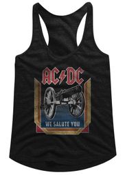AC/DC Juniors Tank Top We Salute You Black Racerback