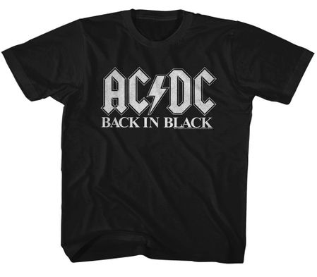 AC/DC Kids Shirt Back In Black Black T-Shirt