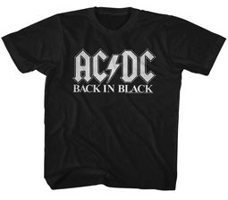 AC/DC Kids Shirt Back In Black Black T-Shirt