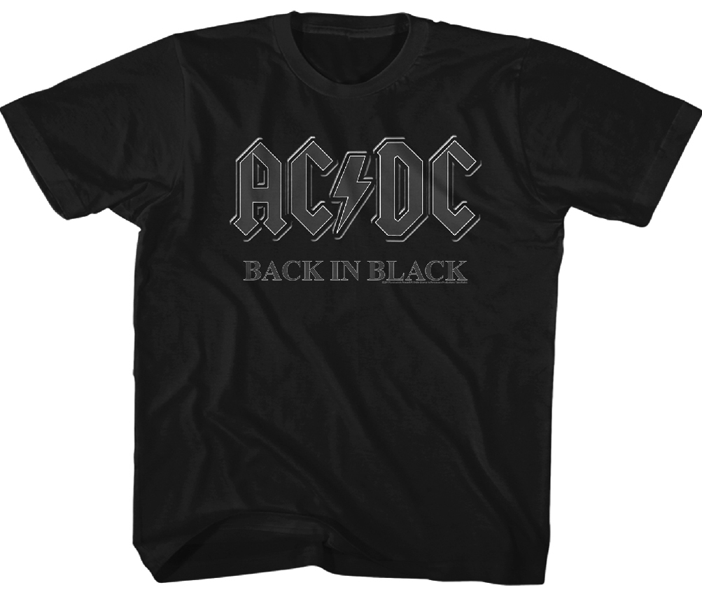 AC/DC Kids Shirt Back In Black Black Youth T-Shirt - AC/DC Back in ...