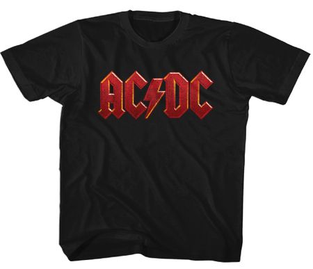 AC/DC Kids Shirt Red Band Logo Black Youth T-Shirt