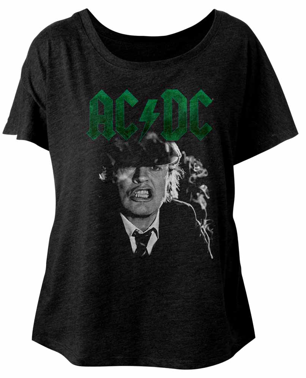 AC/DC Ladies Shirt Angus Growl Dolman Black T-Shirt - AC/DC Angus Growl ...