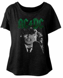 AC/DC Ladies Shirt Angus Growl Dolman Black T-Shirt