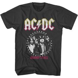 AC/DC Shirt Circle Stars Black T-Shirt