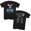 AC/DC Shirt Fly On the Wall European Tour Front & Back Black Tall T-Shirt