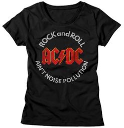 AC/DC Shirt Juniors Ain't Noise Pollution Black T-Shirt