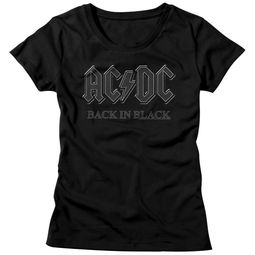 AC/DC Shirt Juniors Back In Black Black T-Shirt
