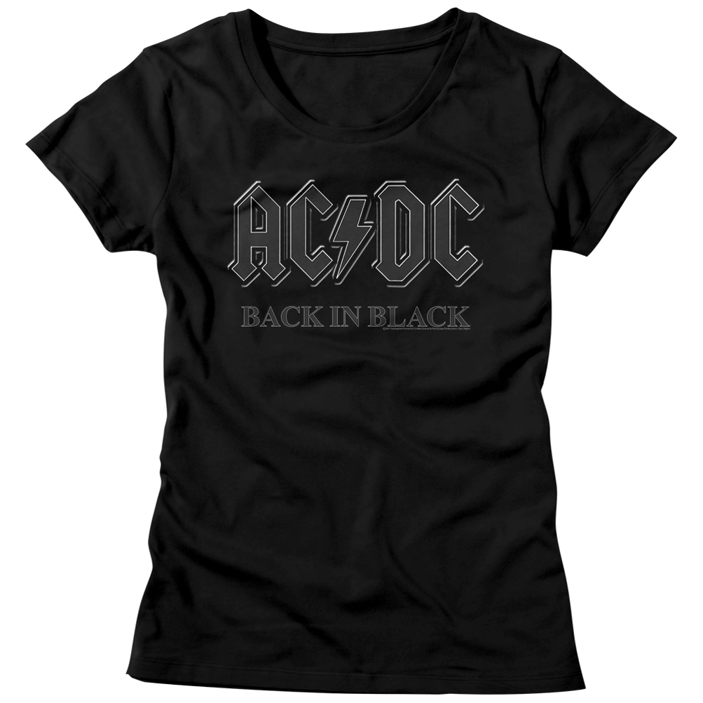 AC/DC Shirt Juniors Back In Black Black T-Shirt - AC/DC Back in Black ...