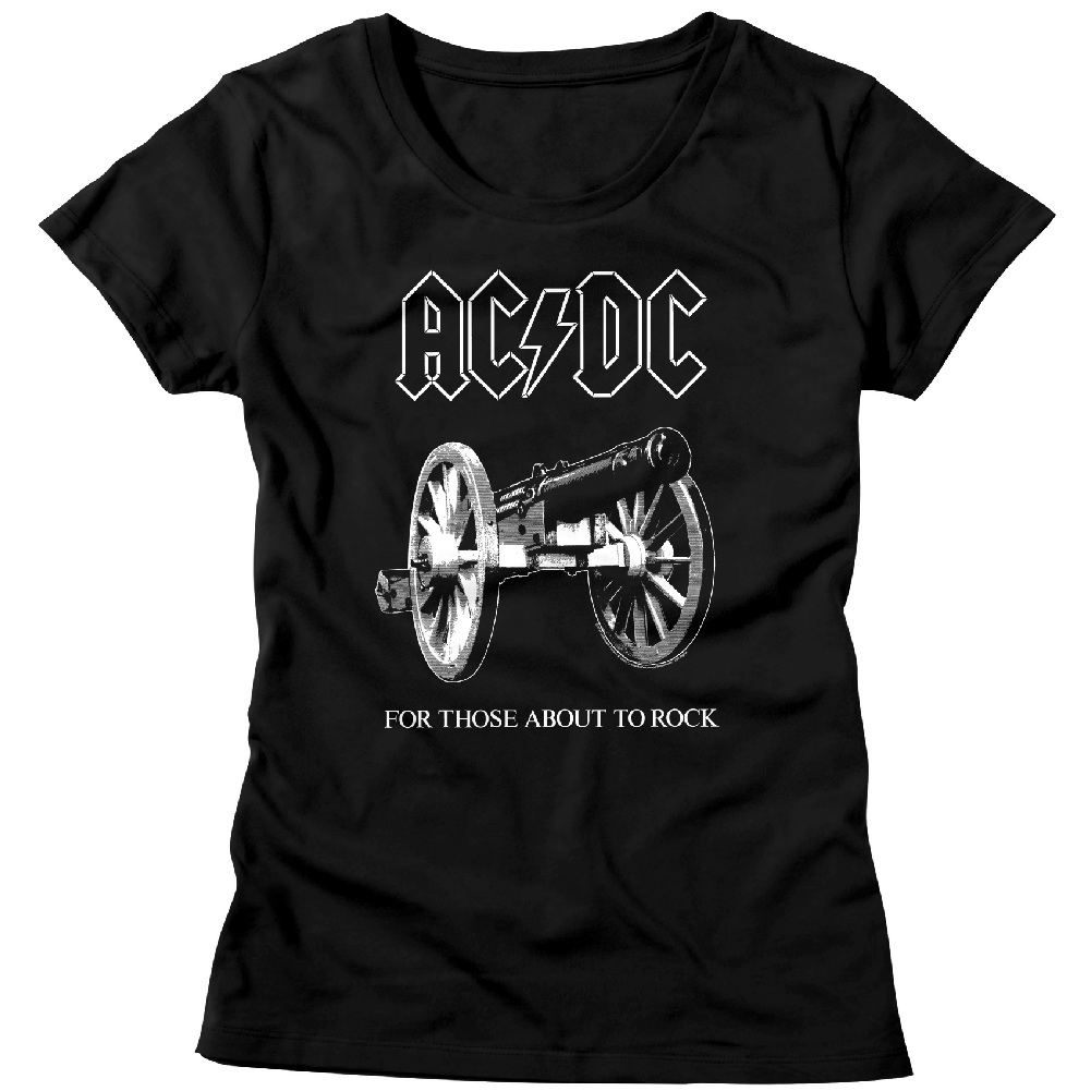 AC/DC Shirt Juniors For Those About To Rock Black T-Shirt - AC/DC About ...