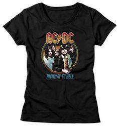 AC/DC Shirt Juniors Highway To Hell Black T-Shirt