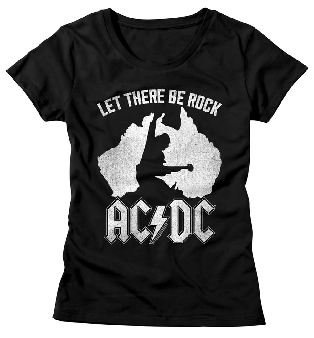 AC/DC Shirt Juniors Let There Be Rock Black T-Shirt - AC/DC Let There ...