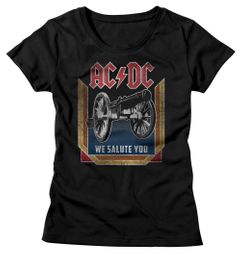 AC/DC Shirt Juniors We Salute You Black T-Shirt