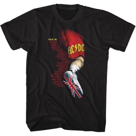 AC/DC Shirt Leg 1996 Tour Black Tall T-Shirt