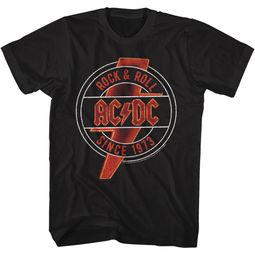 AC/DC Shirt Rock & Roll Since 1973 Black Tall T-Shirt