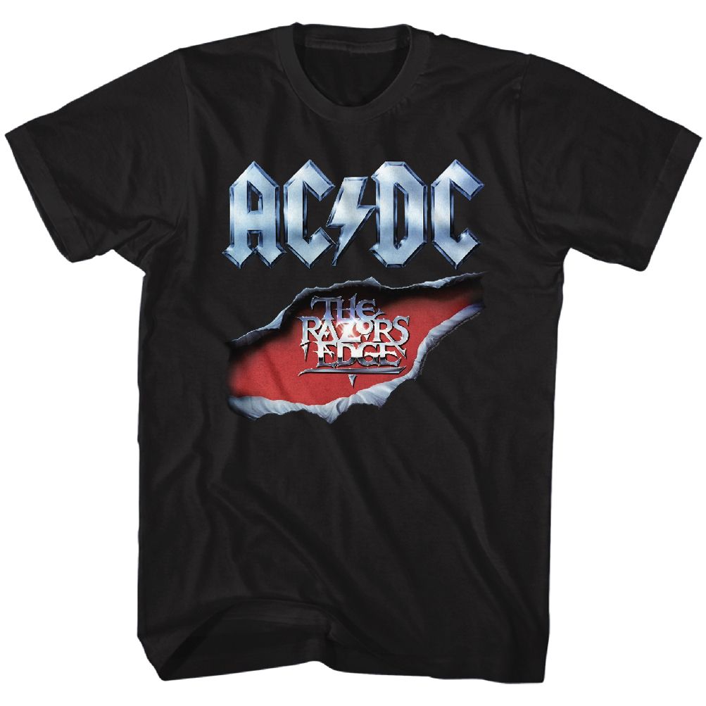 AC/DC Shirt The Razor's Edge Black T-Shirt - AC/DC Razor Edge Shirts