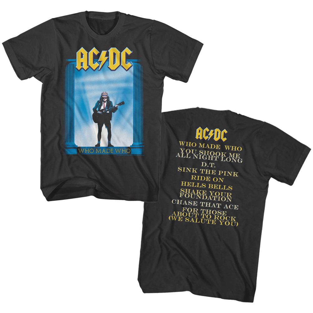 AC/DC Shirt Who Made Who Album Black T-Shirt - AC/DC Who Made Who Shirts